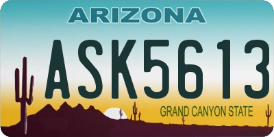 AZ license plate ASK5613