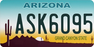 AZ license plate ASK6095