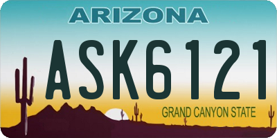 AZ license plate ASK6121