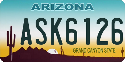 AZ license plate ASK6126