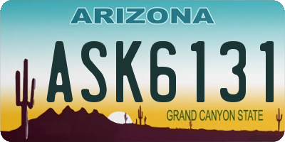 AZ license plate ASK6131