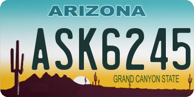 AZ license plate ASK6245