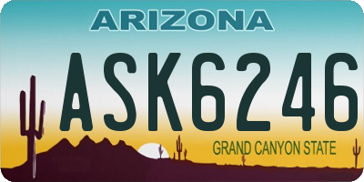 AZ license plate ASK6246