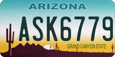 AZ license plate ASK6779