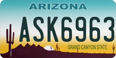 AZ license plate ASK6963