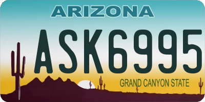 AZ license plate ASK6995