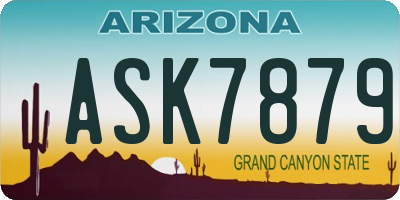 AZ license plate ASK7879