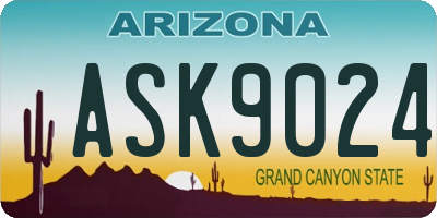 AZ license plate ASK9024