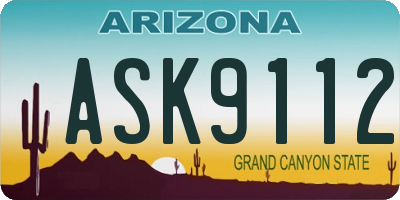 AZ license plate ASK9112