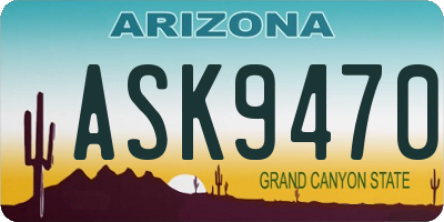 AZ license plate ASK9470