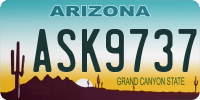 AZ license plate ASK9737