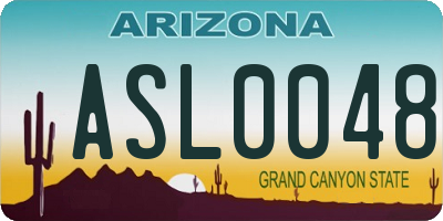 AZ license plate ASL0048