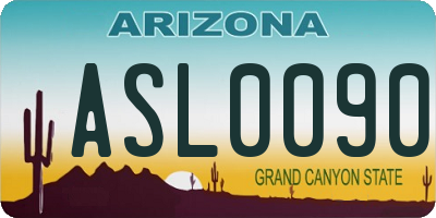 AZ license plate ASL0090