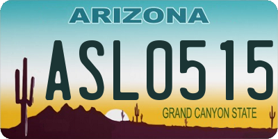 AZ license plate ASL0515