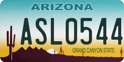 AZ license plate ASL0544