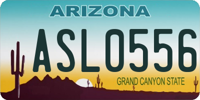 AZ license plate ASL0556