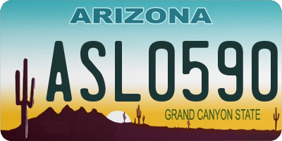 AZ license plate ASL0590