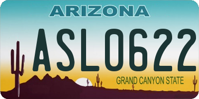 AZ license plate ASL0622