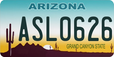 AZ license plate ASL0626