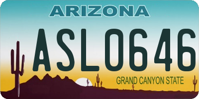 AZ license plate ASL0646