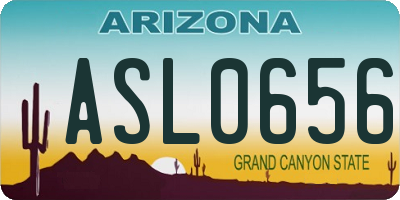 AZ license plate ASL0656