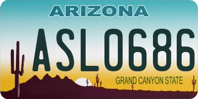 AZ license plate ASL0686
