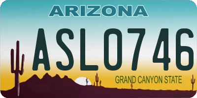 AZ license plate ASL0746
