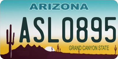 AZ license plate ASL0895