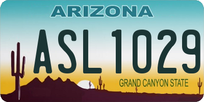AZ license plate ASL1029