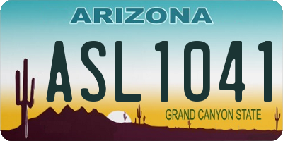 AZ license plate ASL1041