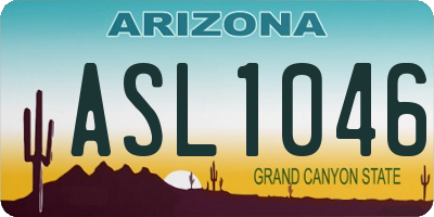 AZ license plate ASL1046