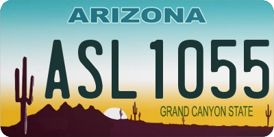 AZ license plate ASL1055