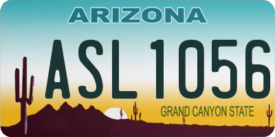 AZ license plate ASL1056