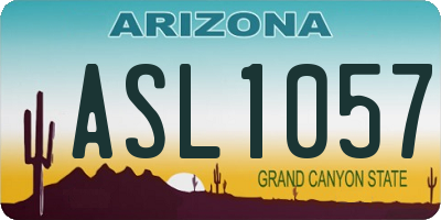 AZ license plate ASL1057