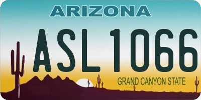 AZ license plate ASL1066