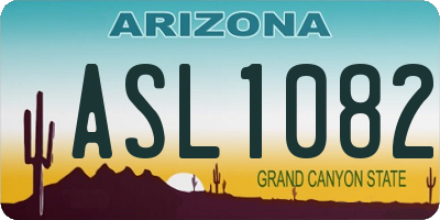 AZ license plate ASL1082