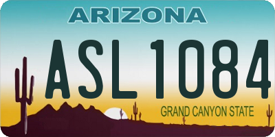 AZ license plate ASL1084