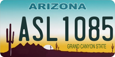 AZ license plate ASL1085