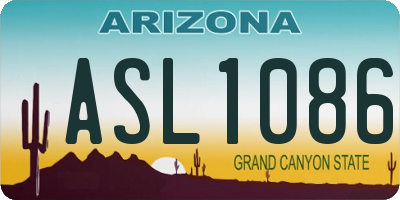 AZ license plate ASL1086
