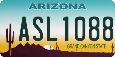 AZ license plate ASL1088