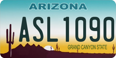 AZ license plate ASL1090
