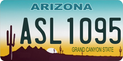 AZ license plate ASL1095