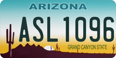 AZ license plate ASL1096