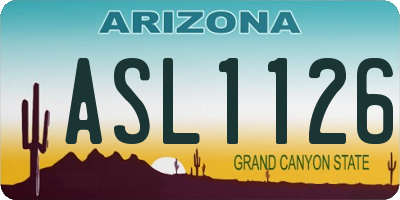 AZ license plate ASL1126