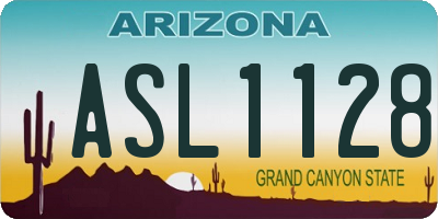 AZ license plate ASL1128