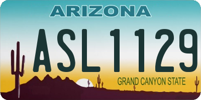 AZ license plate ASL1129