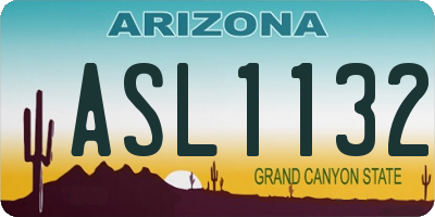 AZ license plate ASL1132