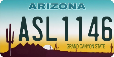 AZ license plate ASL1146