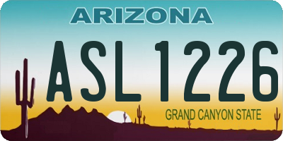 AZ license plate ASL1226