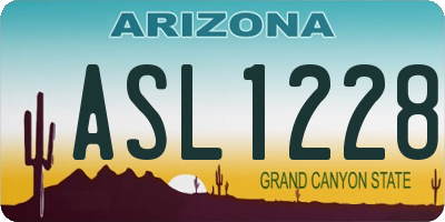 AZ license plate ASL1228